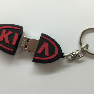Portachiavi USB in gomma 3D con logo