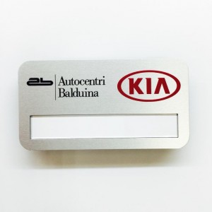 badge in alluminio –  72X38 mm stampa diretta