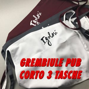 Grembiule con 3 tasche personalizzato